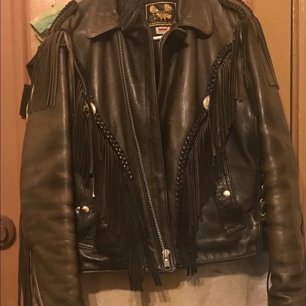 Vintage Leather Biker Jacket